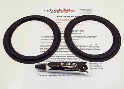 Paradigm Titan, v2 v3 v4: 6.5" Woofer Foam Speaker Repair Kit - FREE SHIPPING!