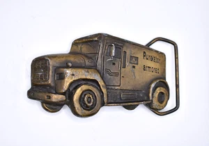 Vintage Purolator Armored Truck Brass Belt Buckle / Rare 1972 - Picture 1 of 3