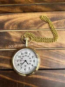 Reloj Bolsillo Latón Náutico Vintage Look Coleccionable Antiguo 2" Regalo para Ocasión - Imagen 1 de 6