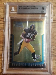 2000 00 Bowman Chrome Plaxico Burress SP RC #174 BGS 9 #d 057/499 - Picture 1 of 5