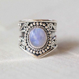 Moonstone Ring 925 Sterling Silver Ring Handmade Ring Women Ring All Size EB-165
