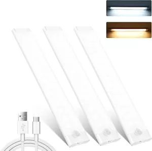 Motion Sensor Light Indoor 20cm Under Cabinet Kitchen LED Lights, 44 LED - 3Pack - Picture 1 of 6