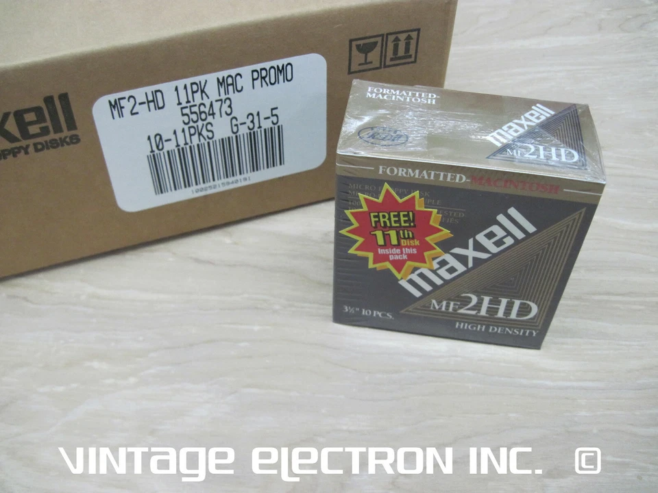 Maxell MF2HD 1.44 MB 2hd Floppy Diskettes 20 High Density PC Disks Black