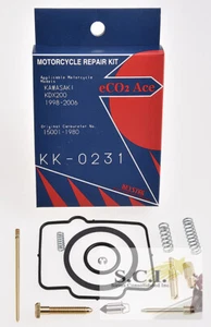 KAWASAKI KDX200 KEYSTER CARBURADOR CARB REBUILD REPAIR KIT 1998 - 2006 - Imagen 1 de 9