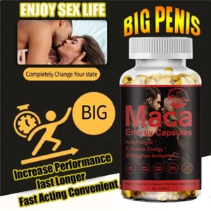 Maca Root,Ashwagandha,Panax Ginseng Extract Organic Male Enhancing 120 Capsules - Picture 1 of 12