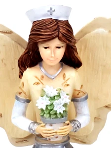 Krankenschwester Engel Figur ""Pflege ist ein Werk des Herzens"" Pavillon Geschenke Flügel 2008 - Bild 1 von 10