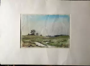 Franz Ehmke 1928-2018 GDR Painter Pastel Fields° Damaged Signed - Picture 1 of 5
