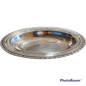 Plato de servir ovalado de plata de colección 12x9 bandeja para servir comedor entretenimiento - Imagen 1 de 10