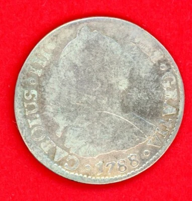 1788 POTOSI  BOLIVIA 2 REALES  CAROLUS III  KM : 53 G-VG. - Image 1 of 2