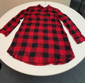 Girls RED and Black checked Dress/ gently worn dry cleaned Size 18 - Picture 1 of 3