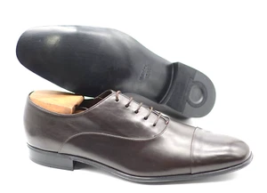 Mens Salvatore Ferragamo 'Remigio' Brown Leather Oxfords Shoe Size 10 - D - Picture 1 of 7