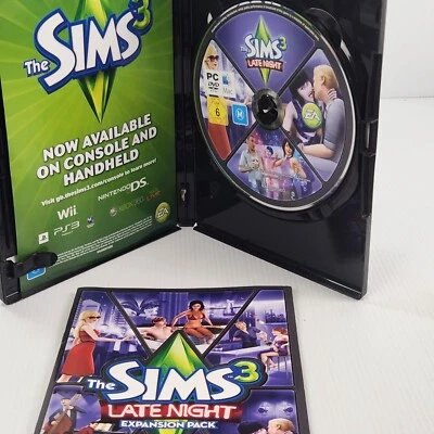 The Sims 3 Late Night Expansion Pack (with manua)PC, 2010) PC Game - FREE POST - Image 1 of 4