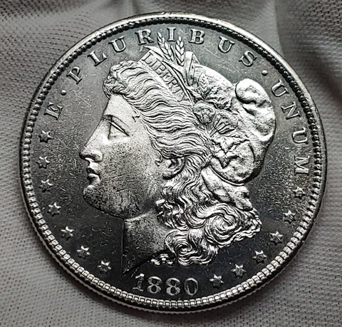 1880-S Morgan Silver Dollar BU Gorgeous eye appeal #Frosty+ Cover