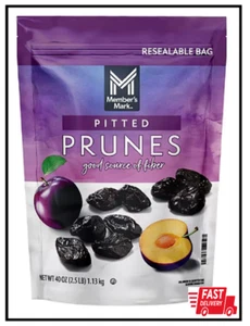 2 PACK - Member's Mark Dried Pitted Prunes, 40 oz (Total 80 oz) - Picture 1 of 3