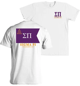 Sigma Pi Fraternity Flag Bella + Canvas T Shirt NEW - Picture 1 of 1