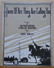 Joan of Arc They are Calling You, 1917 large sheet music, Joan of Arc silhouette