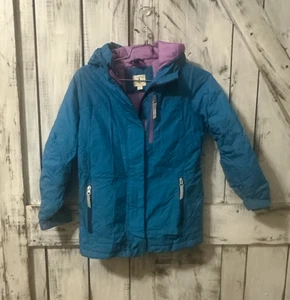 Girls Lands' End Purple and Blue Winter Coat Ski Jacket Small (7-8) - Picture 1 of 4