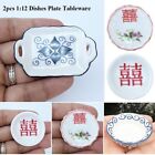 Dolls House Furniture Dollhouse Tableware 1:12 Dishes Plate Lace Table Mat