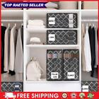 Quilt Storage Box with Zipper & Handle for Bedsheets Blankets Quilts (Black)