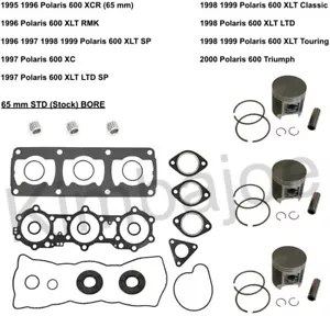 Polaris 600 XLT LTD SP Classic Triumph XCR Listed 65 mm Piston Kits Rebuild - Picture 1 of 1
