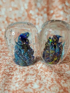 Set if two Undersea paperweight with Angelfish - Picture 1 of 12