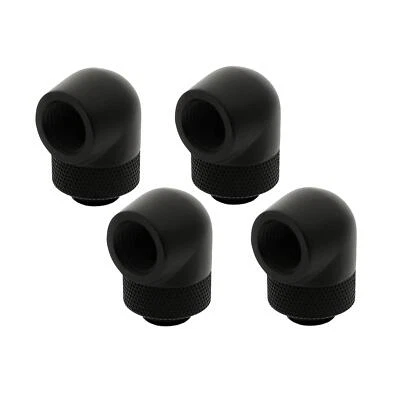 XSPC G1/4, 90 Degree Rotary Fitting V2 - Matte Black (4 Pack) - Image 1 of 4