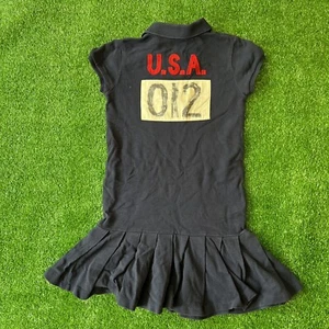 Girls Polo Ralph Lauren Track And Field Rugby Dress Blue Sz 6 - Picture 1 of 7
