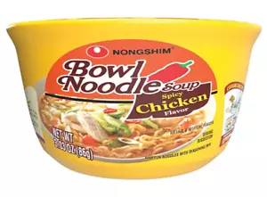 Nongshim Spicy Chicken Ramen Noodle Soup Bowl (3.03 oz., 12 ct.) Great Price - Picture 1 of 6