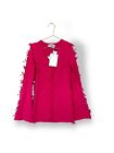 House Of Sunny The Peggy Laced Cardigan Pink Size UK 8 no collar