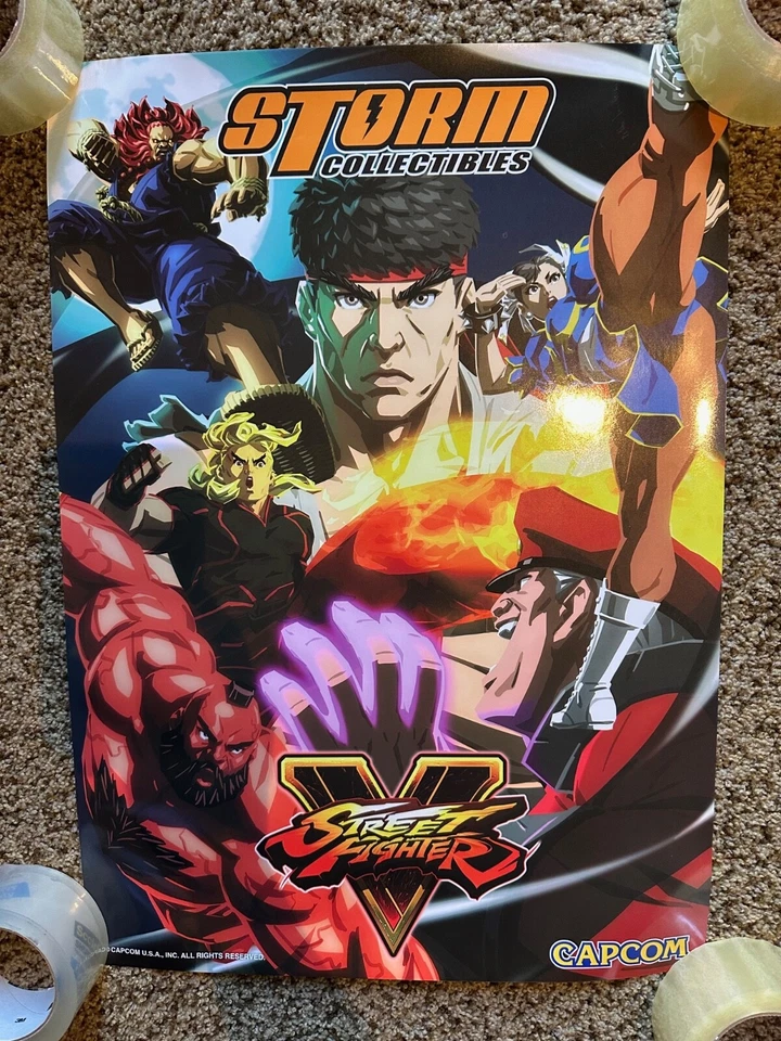 STREET FIGHTER V 18x24 Storm Collectibles POSTER - Ryu CHUN-LI Ken AKUMA Zangief - Image 1 of 1