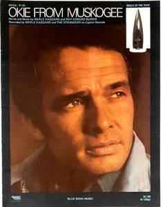 Merle Haggard-Okie From Muskogee-1970 USA Issue Sheet Music-Scarce! - Picture 1 of 1