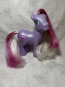 My Little Pony Pretty Parasol 2005 pink white sparkle hair purple MLP G3 Mängel - Bild 1 von 14