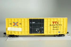 58012 N Scale EXACTRAIL 50' TRINITY 3 HORIZONTAL RIBB TTX circle dot box car # - Picture 1 of 12