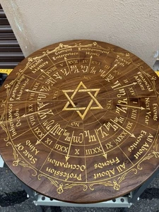 Vintage Holz Astrologisches Pendel Wahrsagebrett 18" Esoterik Okkult Ouija - Bild 1 von 6