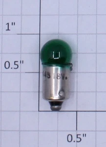 Lionel 1445G 18 Volt Bayonet Base Transparent Green Small Globe Light Bulbs (1) - Picture 1 of 1