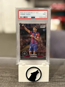 2023-24 TOPPS STADIUM CLUB CROMADO UEFA CLUB COMPETICIONES LAMINE YAMAL RC PSA 9 - Imagen 1 de 4