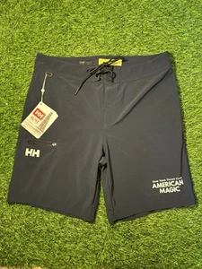 Helly Hansen Shorts Mens Size L Blue Sailing Zipper Pockets New York Yacht Club - Picture 1 of 7