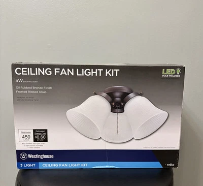 Westinghouse 7785000 Three LED Cluster Ceiling Fan Light Kit, Oil Rubbed Bronze - Image 1 of 4