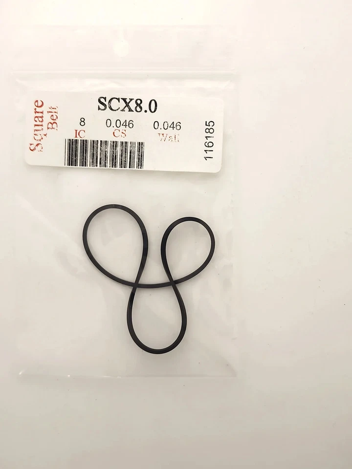 PROJECTOR RECORDER BELT SCX8.0, PRB Square Cut Belt for VCR, Cassette, CD Drive or DVD Drive SCX 8.0