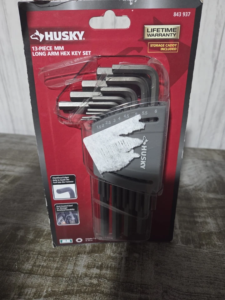 Husky 13-Piece Metric Long Arm Hex Key Set (Model No. 843 937). - Image 1 of 1