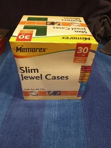 Memorex 30 Pack Of Slim Jewel Cases Say For All CDs - Picture 1 of 5