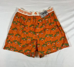 Vintage 90s Boxer Shorts Halloween Brand New Halloween Trick Treat RARE Pumpkin - Picture 1 of 24
