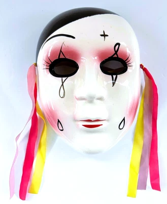 MASCARILLA DE PARED FACIAL PIERROT LLORANDO CERÁMICA PORCELANA VINTAGE ART DECO MARDI GRAS DAMA Foto 1 de 4