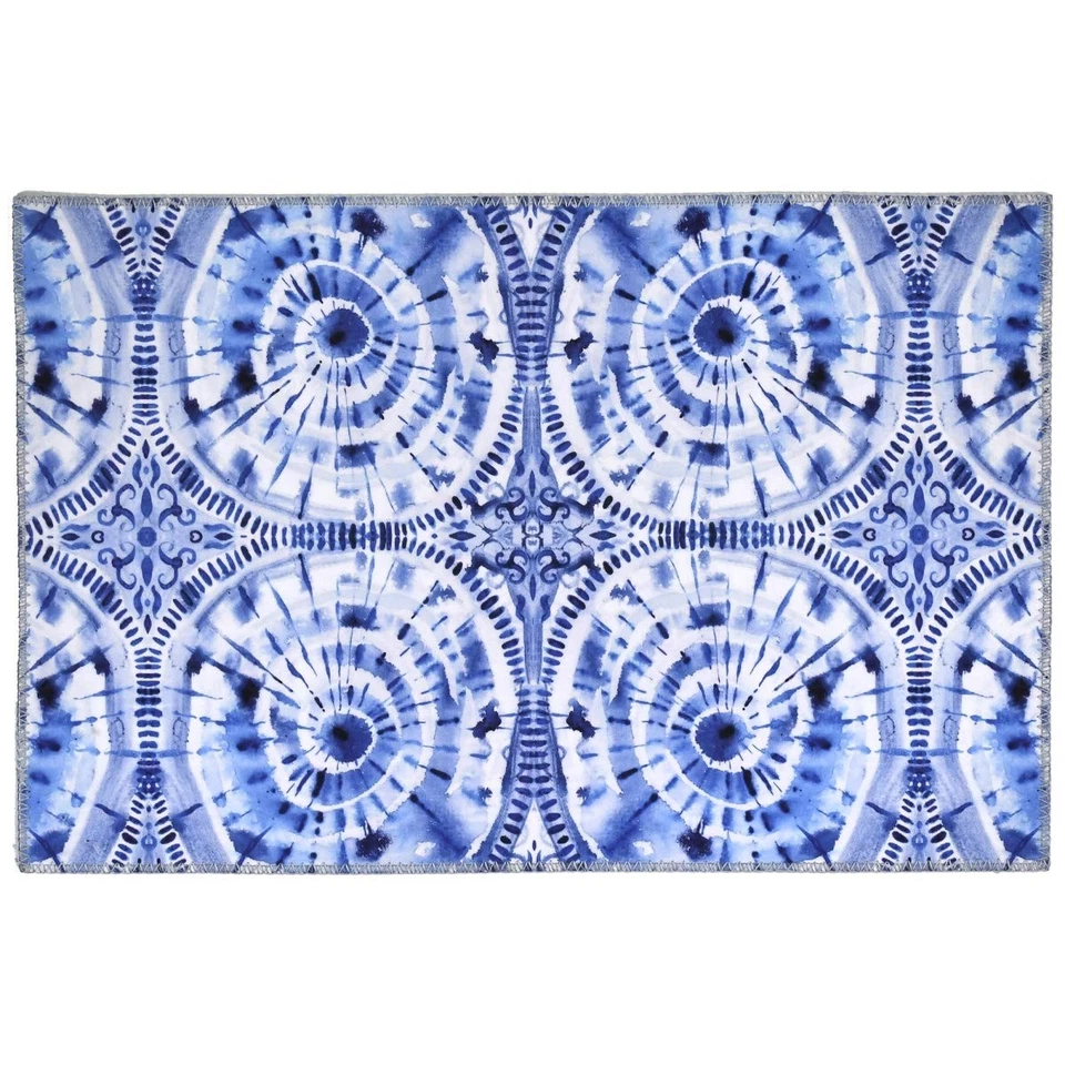 Alfombra Shibori azul Foto 1 de 1