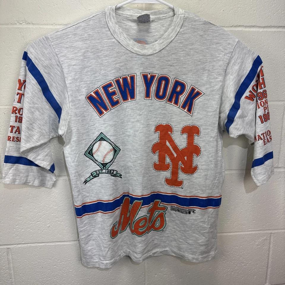 Винтажная футболка New York Mets коллекция Cooperstown с коротким рукавом большого размера - Изображение 1 из 4
