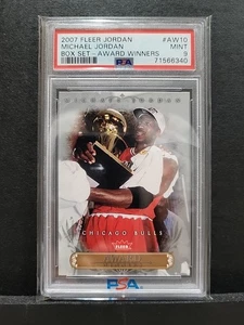 2007 Fleer Michael Jordan #AW10 NBA Collector Chicago Bulls PSA 9 COME NUOVO RARO - Foto 1 di 2