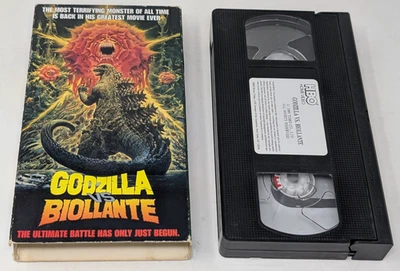 Godzilla Vs. Biollante VHS Tape 1989 Takehiro Kato Kazuki Ohmori Monster Movie - Image 1 of 4