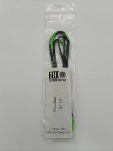 Black/Flo Green Crossbow String Excalibur Matrix Series 31 inch Handmade - Picture 1 of 4