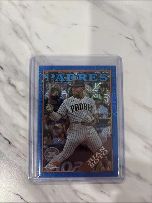 2023 Topps Update Series - 1988 Topps Chrome Mojo Juan Soto Blue Refractor /150 - Image 1 of 3