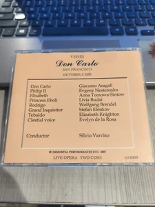 Live Opera CD 2567 - Don Carlo - Aragall Nesterenko Sintow Budai Brendel Rosa - Picture 1 of 1
